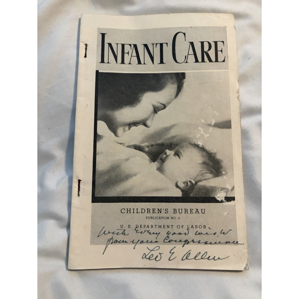 US Dept of Labor Infant Care Publication No 8 1942 Signed Vintage 1940s‎